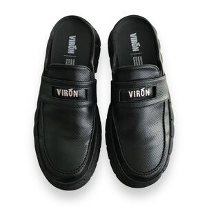 VIRÓN 1969 Mamba Snake Embossed Slip-On Loafers Mules, Size EU 41 / M 8.5 / W 11